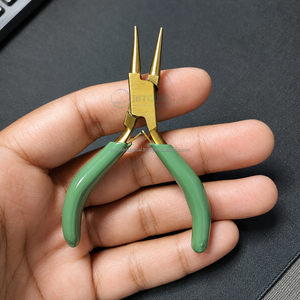 Jeu de pinces à bijoux en acier inoxydable OEM de 3 pouces, 4 pièces, à bec effilé |   Nez Plat |   Nez rond |   Pince coupante latérale |   Bricolage - Product Image 6