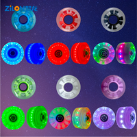 Patins à roulettes légers double rangée pour adultes ZiLon, roues PP à 3 LED haute luminosité, coque en PU durable, largeur 24 mm, modèle 5832, pour patinoire extérieure