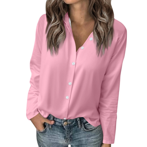 Camisas de Vestir Formales Personalizadas para Mujer, Camisas de Vestir de Manga Larga con Cuello Camisero, Camisa de Algodón con Botones - Product Image 6