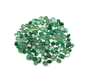 พลอยมรกตธรรมชาติจากแซมเบีย รูปทรงผสมแบบคาโบชอง ขนาด 3.50*5-6*8 มม. น้ำหนัก 5 กะรัต สำหรับทำเครื่องประดับ - Product Image 5