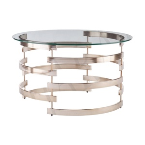 METAL CENTER <b>TABLE</b> WITH GLASS TOP MODERN <b>SOFA</b> <b>TABLE</b> HOT SELLING WEDDING CENTER <b>TABLE</b> - Product Image 1