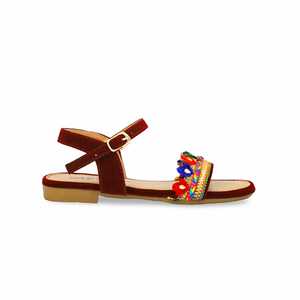 <b>Girls</b> Maroon <b>Heeled</b> Casual <b>Sandal</b> KD9890 - Product Image 4
