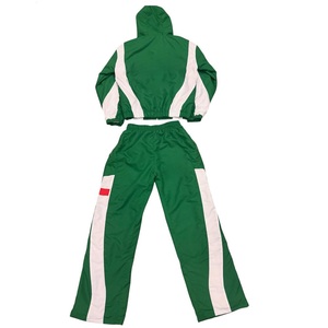Men's Nylon <b>Tracksuits</b> OEM Windbreaker Nylon <b>Polyester</b> <b>Tracksuit</b> WIth Reflective Piping Custom Lightweight Joggers Set - Product Image 3