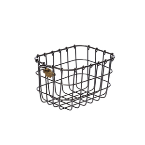 Royal Look Black Iron Metal <b>Wire</b> Storage <b>Basket</b> With Handles Round Bin For Home Organization Laundry General Storage <b>Basket</b> - Product Image 1