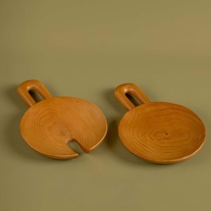 FAIZA CRAFT Saladière en bois de fabrication indienne, finition naturelle, écologique, compatible micro-ondes, lavable, pour la maison, les mariages et les événements - Product Image 1