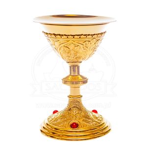 Calice très demandé, couleur argent et or, également personnalisable avec gravure, calice fait main en laiton de haute qualité, articles religieux. - Product Image 1