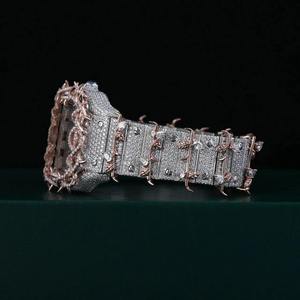 Nuevo Reloj de Diamantes VVS Moissanite, Reloj Clásico de Lujo Hip Hop, Reloj Mecánico Automático Thorns para Hombre - Product Image 5