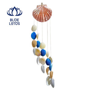 NOUVEAU Carillon éolien en coquillages naturels fait main, décoration suspendue de style côtier, carillon en coquillages pour la maison, vente en gros, export - Product Image 1