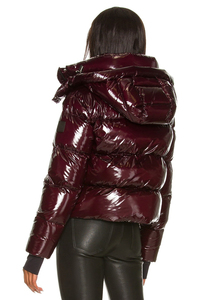 High Street Custom Elastic Bottom Cuff Full Zip Metallic Shiny Gold Quilted Waterproof Windproof Puffer Jacket Autumn Crop Women - Product Image 6