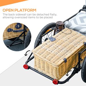 Rimorchio per Bicicletta da Donna con Fondo Zincato e Scatola Portaoggetti Rimovibile per Rimorchi da Bici - Product Image 5
