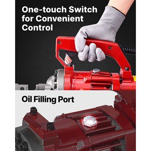 Tagliatrice Idraulica Elettrica Portatile da 1250W per Barre d'Armatura, Taglio Rapido in 4 Secondi fino a 3/4 di Pollice # Macchina Elettrica per Taglio Barre di Armatura 6 4-20mm - Product Image 5