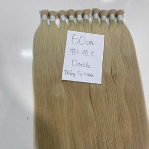 Vendeurs de paquets de cheveux vierges du Vietnam non traités cuticule intacte en vrac double trame extensions de cheveux humains bruts - Product Image 3