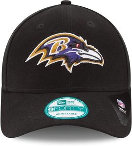Gorra Ajustable Negra de los Baltimore Ravens de la Nueva Era, Bordada a Máquina, de Poliéster Resistente, Ropa Deportiva del Equipo - Product Image 4
