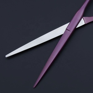 Ciseaux de coiffure professionnels pour salon de coiffure, de haute qualité, à manche en céramique, courbés, tranchants, en acier inoxydable, pour usage esthétique - Product Image 4