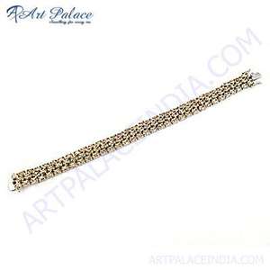 Sensational Pitch Zirconia <b>Gemstone</b> Silver <b>Bracelet</b> - Product Image 1