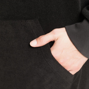 Sudadera Oversize Negra para Hombre con Cuello Alto, 100% Algodón French Terry, Corte Regular, Diseño con Bolsillo, Bordada, para Invierno - Product Image 3