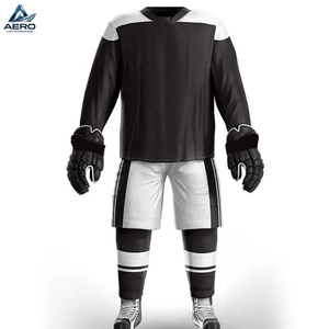 Maillots de hockey sur glace personnalisés, respirants, sublimés, tendance, de haute qualité, pour équipes, et shorts assortis - Product Image 1