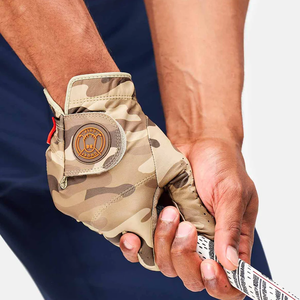 Golf <b>Glove</b> Reinforced Leather Palm Breathable Stretch Fabric Professional Golf outdoor Sports Activities anti-slip <b>grip</b> CAMO - Product Image 4