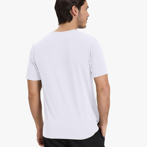 T-shirt basique pour homme en coton tricoté 100 %, col rond, coupe ample, manches courtes - Respirant, écologique, séchage rapide, anti-plis, brodé - Product Image 1