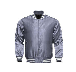 Nouvelle veste de baseball en satin personnalisée pour homme, style universitaire, respirante, imperméable, pour l'hiver, vente en gros - Product Image 1