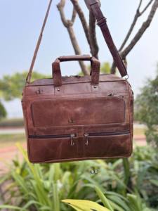 Gran oferta, recién llegado, bandolera de cuero genuino, bolso de hombro multiusos, bolso de ordenador portátil de alta calidad, bolsos Unisex de cuero - Product Image 3