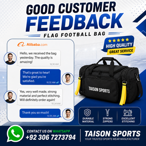 Bolsa Deportiva Premium de 600D PU 350 GSM para Flag Football, 30-40L, Azul con Paneles Blancos, Resistente, con Logotipo Personalizado Impreso y Bordado - Product Image 6