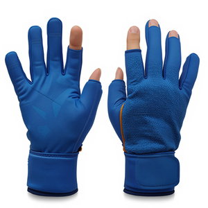 Charcoal <b>Fingerless</b> Field Hockey <b>Gloves</b> Padded Sports <b>Gloves</b> For Hockey Players Training Match Play And Clubs - Product Image 1