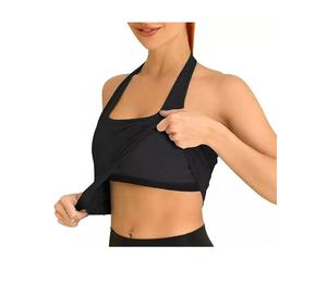 Sujetadores Deportivos Halter Personalizados, Transpirables y de Alta Sujeción para Mujer, para Yoga, Fitness y Entrenamiento, Ajustables, de Spandex/Nailon - Product Image 3