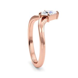 Bague solitaire en diamant de laboratoire taille cerf-volant 0,44 carats en or jaune 9K, bijou raffiné, cadeau d'anniversaire pour elle - Product Image 2