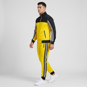 Conjunto Deportivo Personalizado con Logotipo para Hombre, Chaqueta con Cierre Completo y Pantalones Deportivos de Poliéster de Alta Calidad con Bloques de Color, Ropa Casual para Gimnasio - Product Image 3