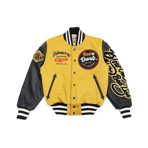 Custom Letterman Custom Leather Varsity <b>Jacket</b> <b>for</b> <b>Men</b> No MOQ Custom Waterproof <b>Baseball</b> Varsity <b>Jacket</b> <b>for</b> <b>Men</b> - Product Image 1