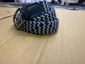 Unisex Adjustable <b>Elastic</b> 110cm Braided Stretch <b>Belt</b> XL Large Size Custom Logo High Quality Cowboy Fashion Woven Alloy for Men - Product Image 5