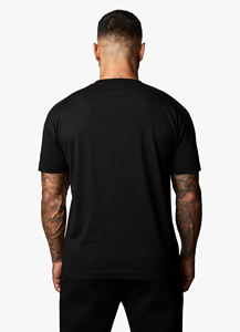 mens <b>black</b> jet <b>black</b> <b>plain</b> solid blank athletic fit short sleeve <b>tshirt</b> crewneck basic tee top - Product Image 5