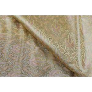 Tissu de décoration intérieure à motif floral, brocart jaune uni Tanchui, 44 pouces de large, vendu au mètre - Product Image 2