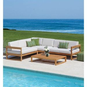 teak patio <b>sofa</b> <b>outdoor</b> made in indonesian furniture solid wood - Product Image 1