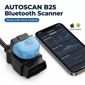 AUTOSCAN B25 บลูทูธ <span class=keywords><strong>OBD2</strong></span> เครื่องสแกน ELM327 เครื่องมือวินิจฉัยรถยนต์เครื่องยนต์ ABS ถุงลมนิรภัยตรวจสอบระบบเต็มรู<span class=keywords><strong>ป</strong></span>แบบสำหรับไอโอเอส <span class=keywords><strong>แอ</strong></span>นดรอยด์ บลู - Product Image 1