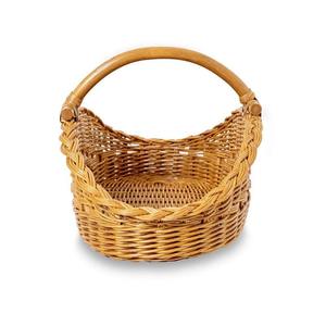 Natural Rattan <b>Picnic</b> Basket Rectangular Handwoven Wicker Storage <b>Hamper</b> Navy Gingham Plaid Liner Double Lids for Outdoor Campin - Product Image 2