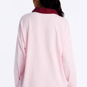 Camiseta de Fútbol Americano de Manga Larga para Mujer, Talla Grande, Cuello en V, Poliéster, Estilo Deportivo, Logotipo Personalizado, Ropa Urbana - Product Image 4