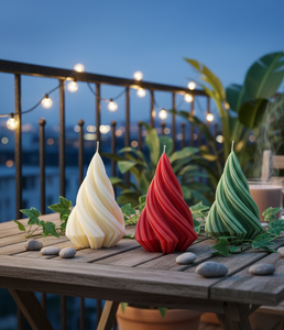 Modern Spiral Handmade Soy Wax Scented <b>Candle</b> Holder <b>Set</b> for Thanksgiving Diwali Christmas & Festive Home Decor - Product Image 3