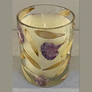 Pot à bougie en verre naturel avec finition émail feuille pour une ambiance élégante de décoration intérieure - Product Image 3