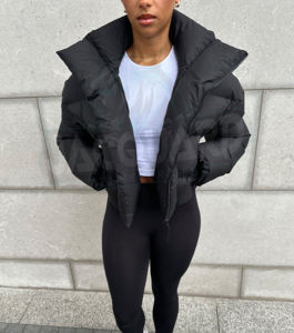 Chaqueta de Forro Polar para Mujer, Cuello Alto, Estilo Jacquard, Manga Larga, Secado Rápido, Ecológica y Transpirable para Invierno - Product Image 2