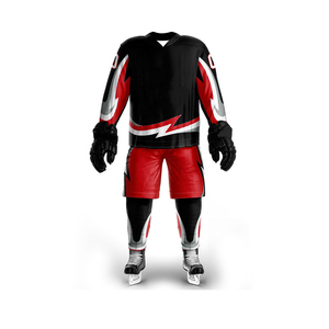 Maillot de hockey sur glace personnalisé en néoprène respirant avec impression par sublimation, vêtements de sport à séchage rapide pour hommes - Product Image 4
