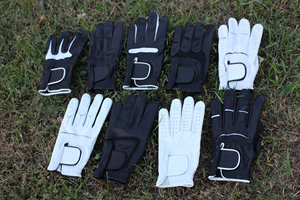 Guantes de Golf Profesionales, Múltiples Diseños, Blancos y Negros, Dedos Completos, Ligeros, Transpirables, Material de PU Perforado, Cierre de Gancho y Bucle - Product Image 4