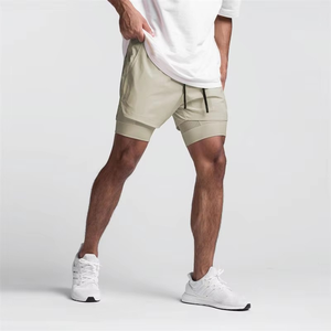 Custom <b>Men</b> 2 1 Gym <b>Shorts</b> <b>Compression</b> Liner Running Workout <b>Shorts</b> Phone Pocket Oxford Fabric Mid Waist Wholesale Supplier OEM - Product Image 1