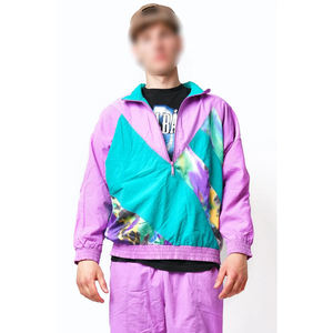 Sublimated Nylon Windbreaker <b>Set</b> Custom Wholesale USA Casual Autumn Jacket Pants Printed Urban Street Outfit Factory Supplier - Product Image 4