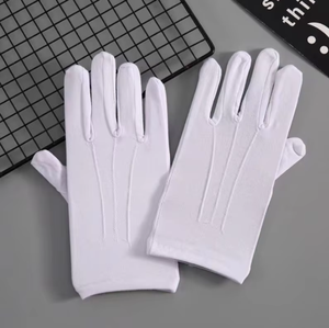 Guantes Blancos de Algodón para Hombre, Guantes Formales para Uniforme, Esmoquin, Guardia de Honor, Desfile, Disfraz, Inspección de Joyería - Product Image 2