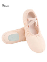 Chaussons de danse classiques en cuir véritable, souples, flexibles, à double semelle, légers, confortables, unisexes, vente en gros RELEVO