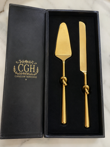 Servidor de Pastel de Acero Inoxidable con Asa Anudada, Diseño Moderno y Elegante, Chapado en Oro, de Lujo, de la Mejor Calidad - Product Image 2