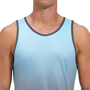 Débardeur sans manches pour homme, couleur dégradée, col rond, séchage rapide, tricoté, style décontracté - Product Image 3