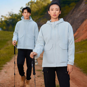 Sweat-shirt à capuche zippé unisexe personnalisé en polaire pour l'extérieur, veste chaude à capuche, vêtement de sport décontracté avec poches utilitaires, vente en gros - Product Image 5